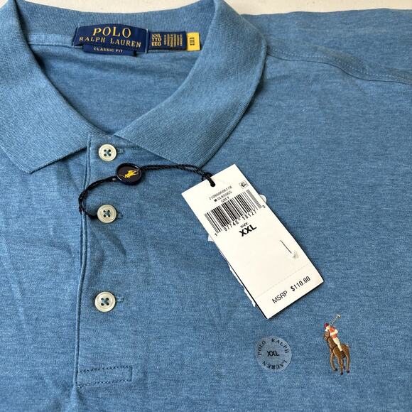 New NWT Ralph Lauren Polo Men's XXL blue Horse Riding Polo - Picture 2 of 4